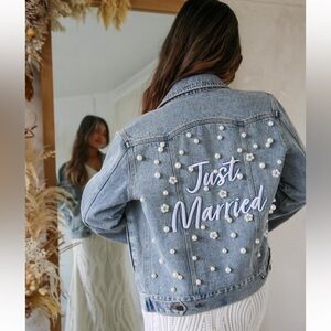 Like New Rare Limited Edition Lovers Society Denim “Just Married” Jacket